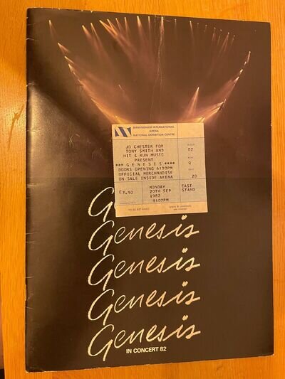 Genesis Programme Poster And Ticket 1982