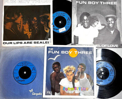 JOB LOT 4 X THE FUN BOY THREE 7" RECORDS (SEE TITLES BELOW)