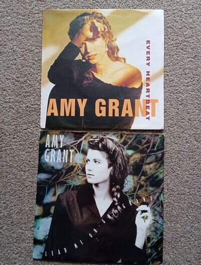 Amy Grant - Lead Me On, Every Heartbeat 7" Vinyl Single Records