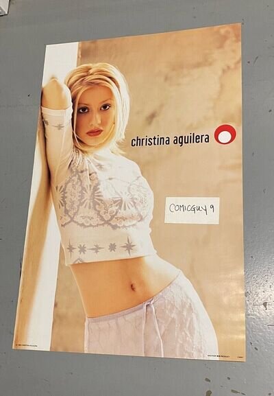 Vintage 1999 Christina Aguilera 'Genie in a Bottle' Poster 34x23 / (unused)