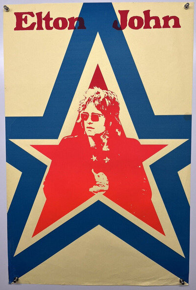 Elton John Poster Rocket Man Original Vintage First Commercial Poster US 1970