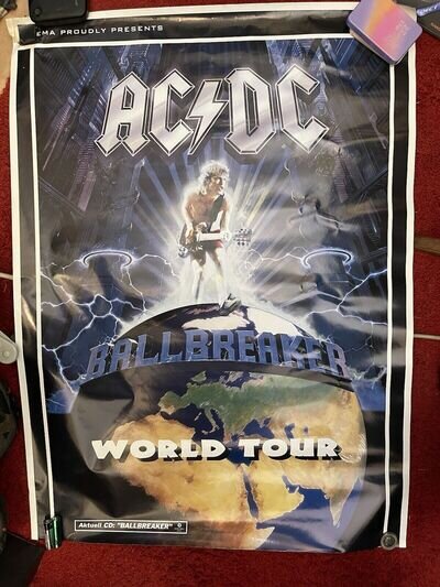 AC/DC Original Promotion Poster "Ballbreaker World Tour" 1995