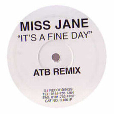 Miss Jane - It's A Fine Day - UK Promo 12" Vinyl - 1999 - G1 Recordings