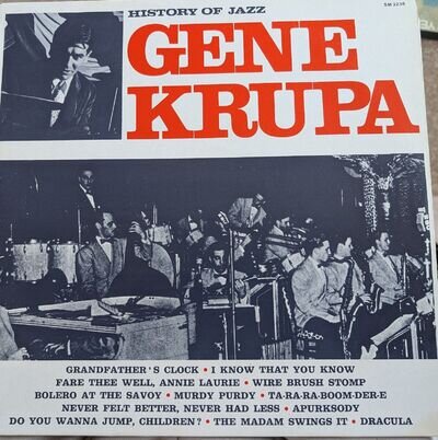 Gene Krupa 'The History of Jazz' - 12" Vinyl LP - Joker SM3236 :Recorded 1938/39