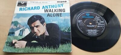 RICHARD ANTHONY WALKING ALONE 1964 UK COLUMBIA VINYL 7 " 45 SINGLE EP SEG 8319