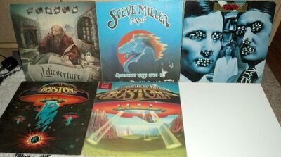 Vintage 70s- 6 x Heavy/Rock LPs Job Lot UFO Obsession Kansas Boston Steve Miller