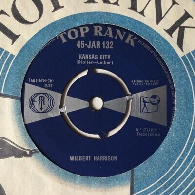 WILBERT HARRISON: "KANSAS CITY" on UK TOP RANK JAR 132