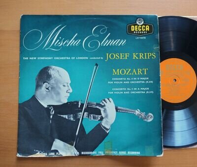 LXT 5078 ED1 Mischa Elman Mozart Violin Concerto 4 & 5 Krips Decca 1st O/G