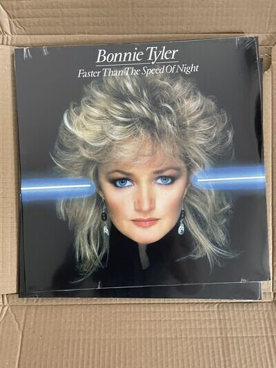 BONNIE TYLER * FASTER THAN THE SPEED OF NIGHT * LIMITED RED VINYL w SIGNED PRINT