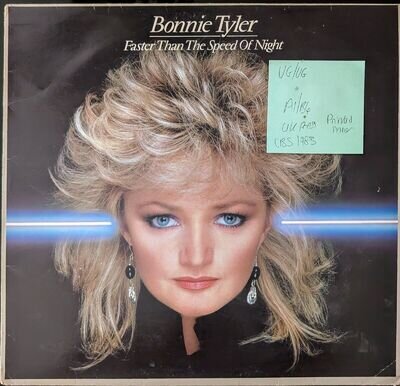 Bonnie Tyler Faster Than The Speed of Night Vinyl Record VG/VG CBS 25304 1983