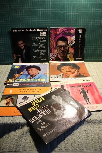 JOB LOT - 7 7" JAZZ EPs (BRUBECK, ELLA, SINATRA, DANKWORTH, PIAF).