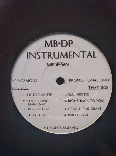 Mobb Deep - The Infamous Instrumentals (Bootleg) *NM Vinyl*