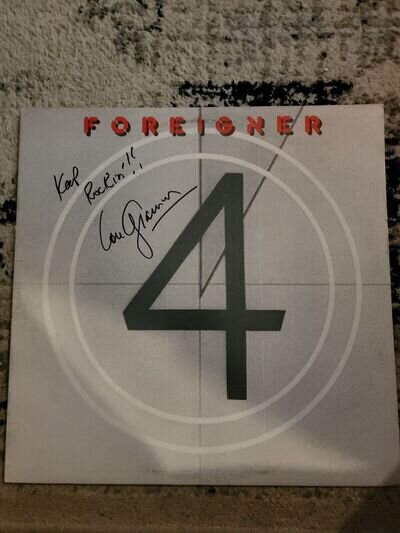 Foreigner 4 SD16999 LP, 1981, Signed By Lou Gramm