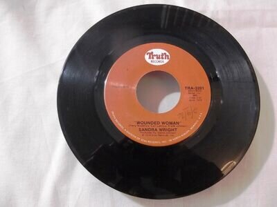 Sandra Wright - Wounded Woman 7" Vinyl Single on Truth Records TRA 3201