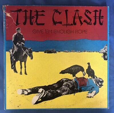 The Clash give 'em enough rope vinyl UK original 1978 pressing CBS Records