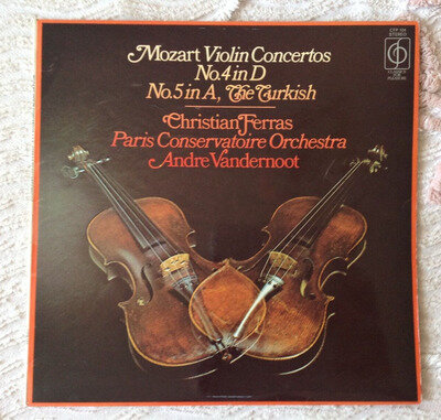 Mozart Violin Concertos 4 & 5 Vinyl LP. Free UK Postage