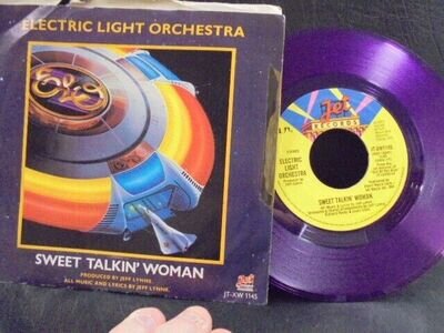 ELECTRIC LIGHT ORCHESTRA " SWEET TALKIN` WOMAN " USA PURPLE VINYL 7" EX+ COND.