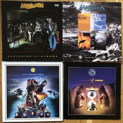 Fish/Marillion 4 Vinyl Joblot: Vigil, Clutching, Seasons End, State Of Mind 12”