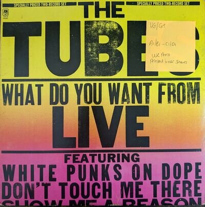 The Tubes What Do You Want From Live Vinyl Record VG/G+ AMLM68460 1978 1st Press