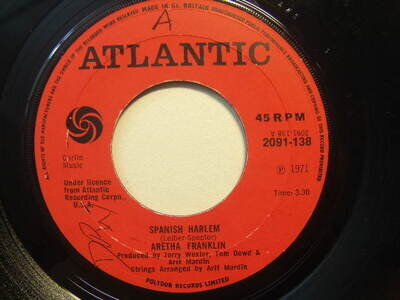 Aretha Franklin – Spanish Harlem 1971 7” Atlantic 2091-138