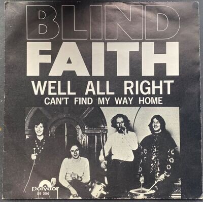 BLIND FAITH - WELL… VERY RARE HOLLAND 45 w/PS 1969 STEVE WINWOOD ERIC CLAPTON