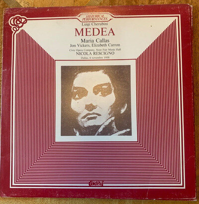 Rare copy of Maria Callas Vinyl - MEDEA 6 Novembre 1958 Dallas Nicola Rescigno