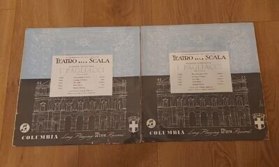 33CXS 1211 & 33CX 1212 Leoncavallo I Pagliacci Maria Callas Serafin B/G 2LP