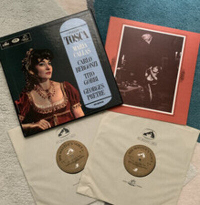 Maria Callas Tito Gobbi Puccini TOSCA 2 LP Vinyl Box Set With Booklet 1965 EMI