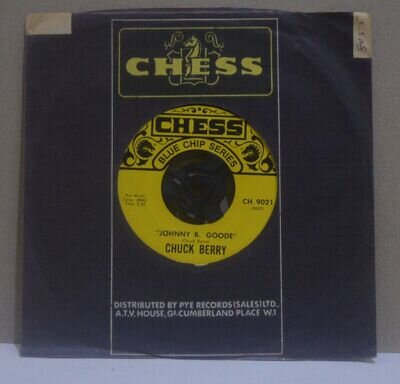 CHUCK BERRY SWEET LITTLE SIXTEEN JOHNNY B GOODE 7 INCH VINYL RECORD CHESS