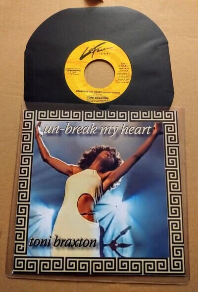 TONI BRAXTON UN-BREAK MY HEART 7" US VINYL SINGLE 45 - FREE CUSTOM PIC SLEEVE