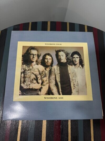 WISHBONE ASH LP 1973 WISHBONE FOUR EX/EX VINYL 1st UK 1L/1L PRESS ; INC POSTER