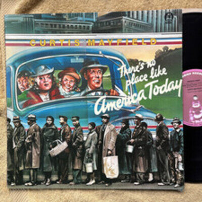 CURTIS MAYFIELD…”THERE'S NO PLACE LIKE AMERICA ”…Buddah 12” Vinyl Lp…(1975)…Ex+