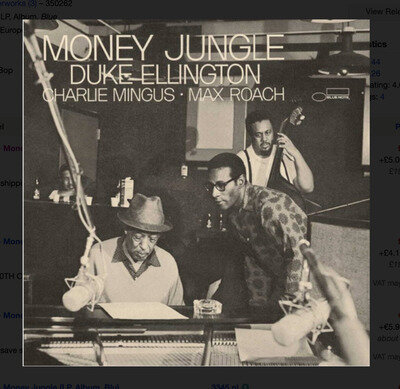 Duke Ellington - Money Jungle, Blue Vinyl LP, New & Sealed (Century Masterworks)