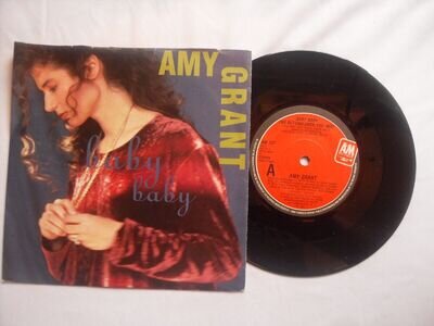 AMY GRANT BABY BABY (NO GETTING OVER YOU MIX) A&M RECORDS UK 7" SINGLE in P/S