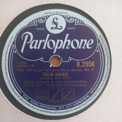 10" 78RPM The Big Do/Drum Boogie by Gene Krupa & His Orchestra from Parlophone