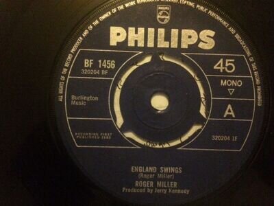 ROGER MILLER ENGLAND SWINGS OG UK 1965 PHILIPS MONO 7" 45 BF 1456