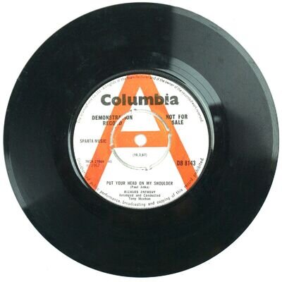 Richard Anthony - Put Your Head On My Shoulder (Columbia Records) Vinyl 7" Promo