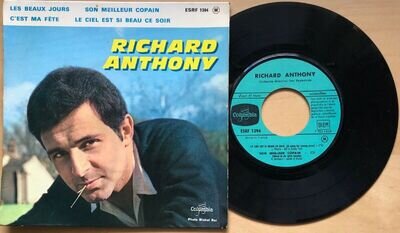 RICHARD ANTHONY C'EST MA FETE 1963 FRENCH COLUMBIA VINYL 7 " 45 EP ESRF 1394