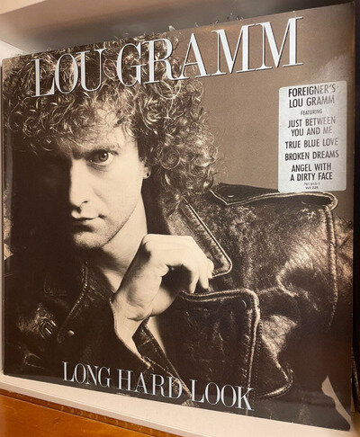 LOU GRAMM - LONG HARD LOOK 1st Press PROMO COPY 1989 LP EX/VG+