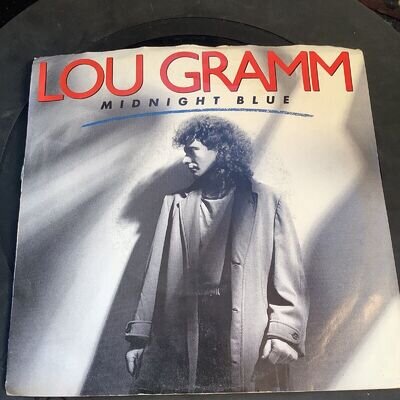 Lou Gramm 45RPM “Midnight Blue” 1987 80s Classic Rock 7” Vinyl