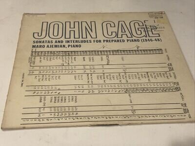 John Cage Sonatas And Interludes For Prepared Piano (1946-48) CRI 199 VG/VG+