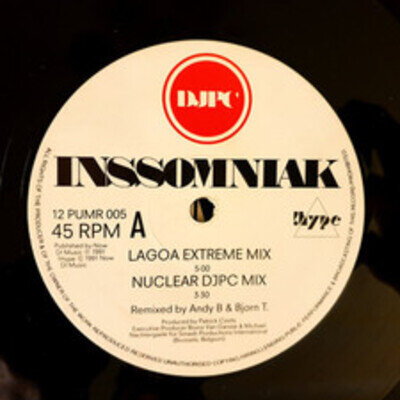 DJPC INSSOMNIAK Lagoa EXTREME Record Vinyl Hardcore Techno ACID 92 VG+💫