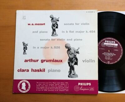 Arthur Grumiaux Clara Haskil Mozart Violin Sonatas K454 K526 Philips A 00338 L