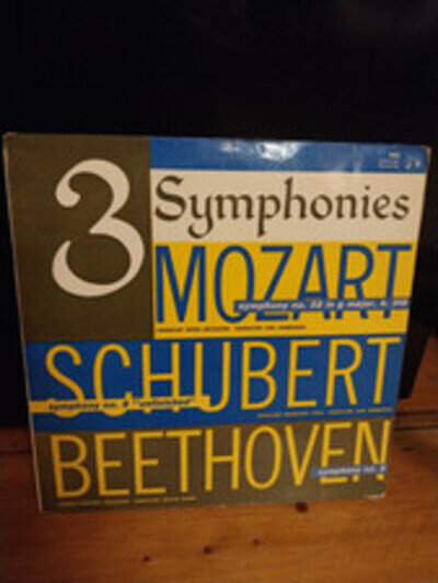 Wolfgang Amadeus Mozart, Franz Schubert, Ludwig van Beethoven - 3 Symphonien ...