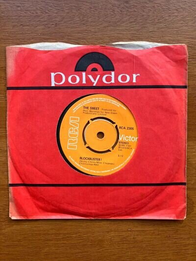 THE SWEET BLOCKBUSTER 7" SINGLE VG CONDITION - 1973