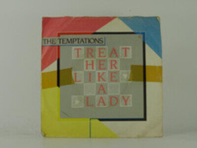 THE TEMPTATIONS TREAT HER LIKE A LADY (36) 2 Track 7" Single Picture Sleeve MOTO