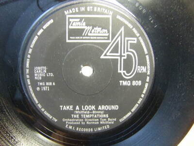 The Temptations – Take A Look Around 1971 7” Tamla Motown TMG 808