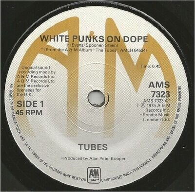 The Tubes – White Punks On Dope .... PUNK 1975 .. VINYL 7" SINGLE ... EX+