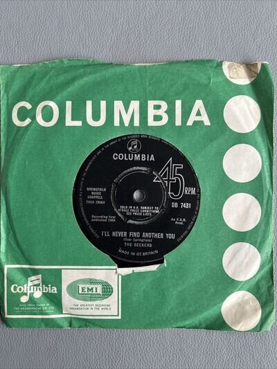 The Seekers – I'll Never Find Another You – 7" Vinyl – Columbia – 1964 – (4)