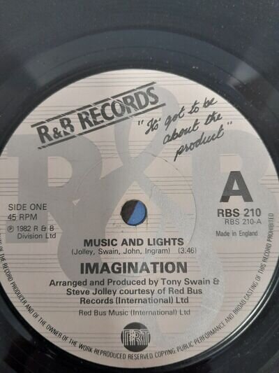 Imagination - Music and lights/Same on R&B Records label. Soul original.